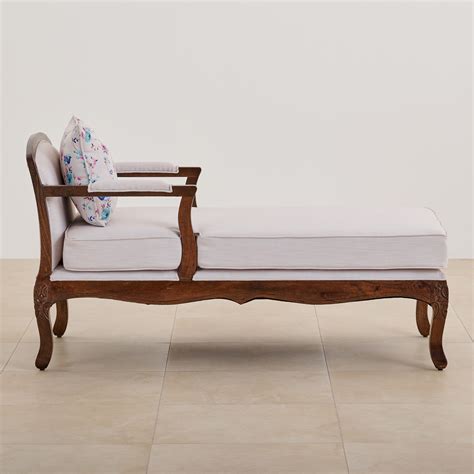 Buy Victoria Fabric Chaise Lounge - Beige from Home Centre at just INR ...