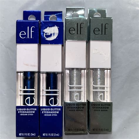 Elf Liquid Glitter Eyeshadow 0.1 OZ Disco Queen &Ocean Eyes Lot Of 4 | eBay