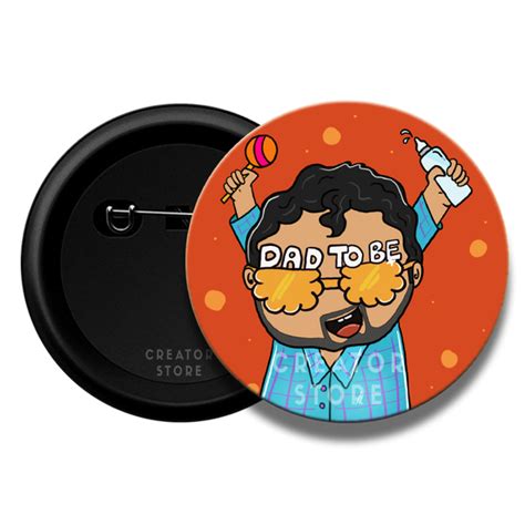 Dad to be Baby shower Pinback Button Badge – Creator