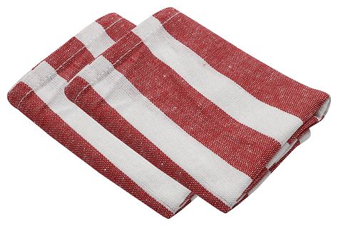 Hundred Rupee Store 200 GSM Cotton Hand Towel-White and Red (Combo of 2 ...