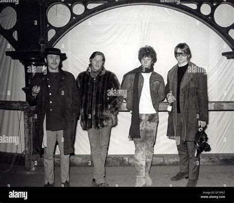 THE BYRDS US pop group in London in February 1967 from l: Dave Crosby ...