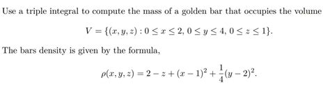 Image result for Finding Mass Using a Triple Integral