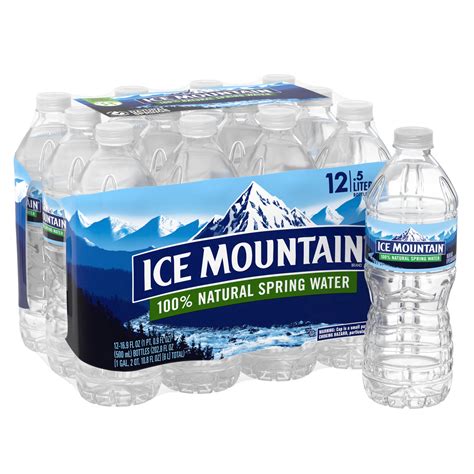 ICE MOUNTAIN Brand 100% Natural Spring Water, 16.9-ounce bottles (Pack ...