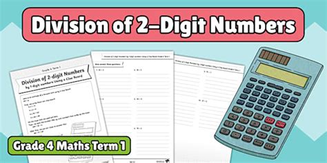 Division of 2-Digit Numbers by 1-digit numbers Using a Clue Board – Grade 4