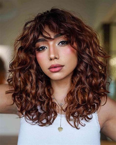 Layered Curly Hair Bang Fringe