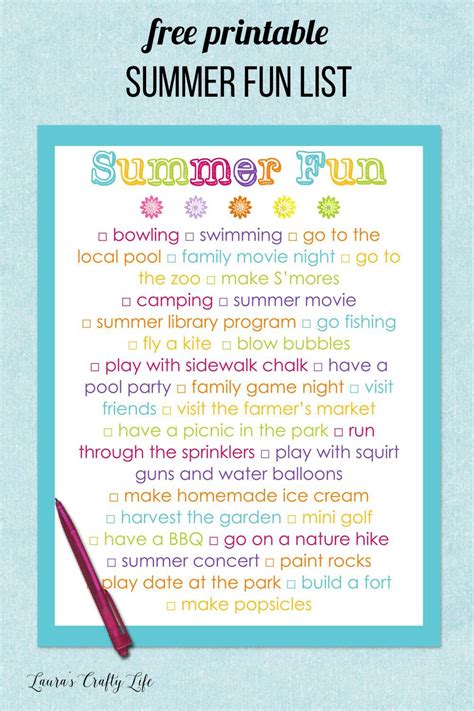 Summer Fun Checklist 的图像结果