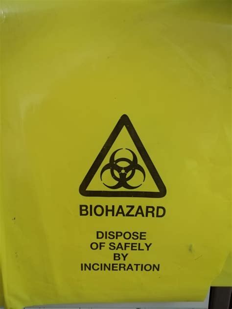 2250BH0812 Proton | Proton Yellow LDPE Bio-Hazard Waste Bag, 0.063mm ...