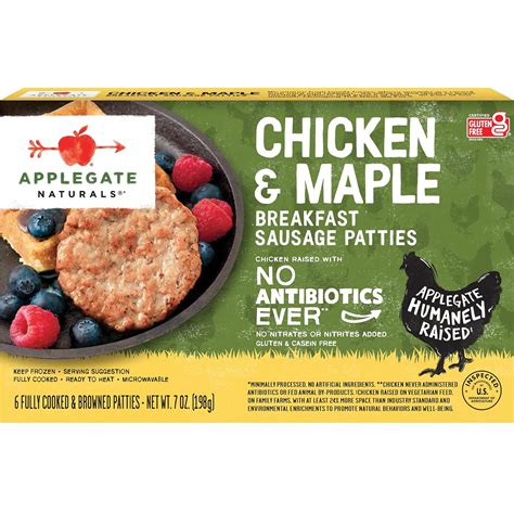 Amazon.com: Applegate, Natural Chicken & Maple Breakfast Sausage ...