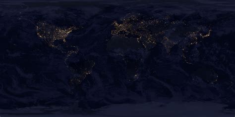 Earth Night Map Texture (2048×1024)
