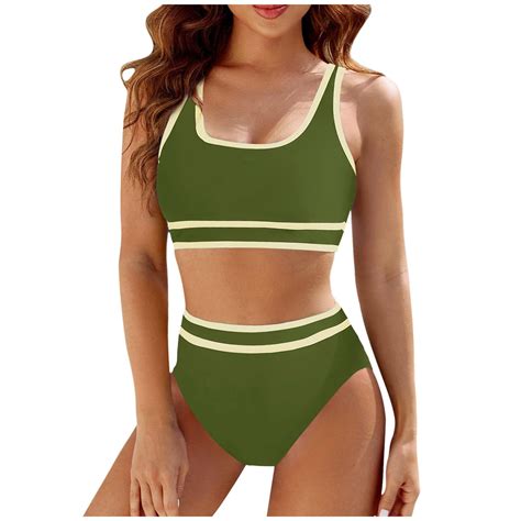 Yindaity Sexy Bikinis for Women Women High Waisted Bikini Set Tummy ...