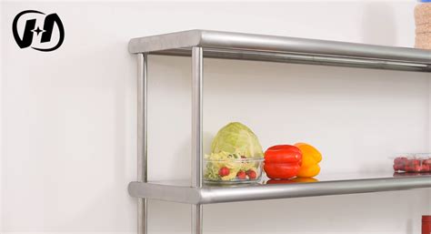 Watch Hally Double Overshelf of Stainless Steel Commercial 2 Tier Shelf ...