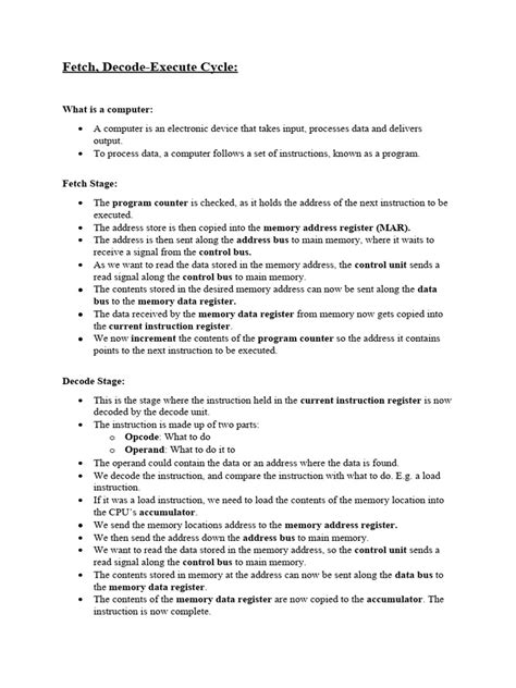 how does fetch decode execute cycle work a level 的图像结果