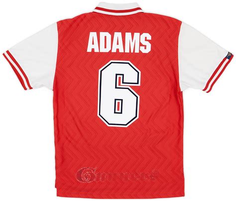 1996-98 Arsenal Home Shirt Adams #6 - 6/10 - (M)