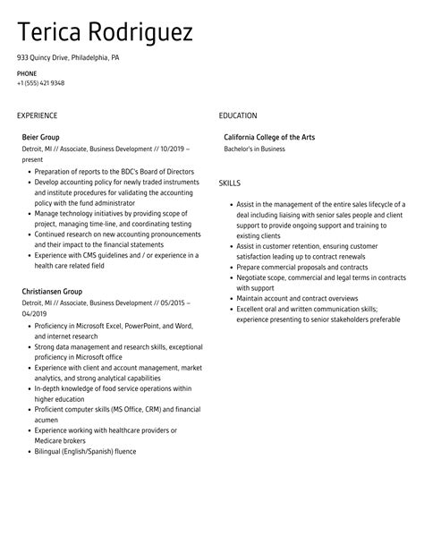 Development Associate Resume Examples 的图像结果
