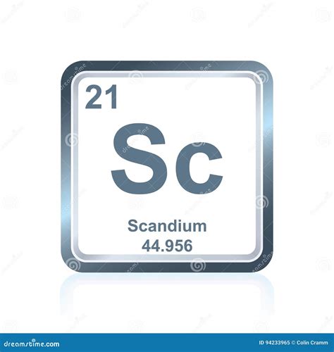 Chemical Element Scandium from the Periodic Table Stock Illustration ...