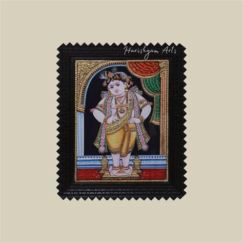 21" Lord Krishna Vithoba Style Tanjore Painting