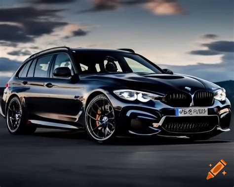 Black bmw m5 touring vehicle on Craiyon