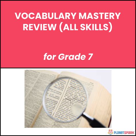 Class 8 Vocabulary Mastery Review Worksheet (All Topics) | PlanetSpark