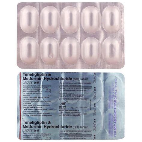 GLIPTRA 20 M TABLET 10'S Price, Uses, Side Effects, Composition ...