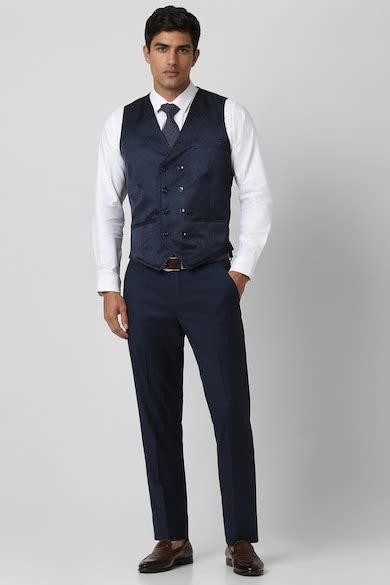 Buy Men Navy Check Slim Fit Wedding Three Piece Suit Online - 39828515 ...