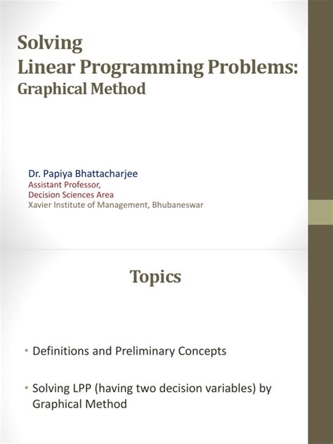 LPP Using Graphical Method 的图像结果