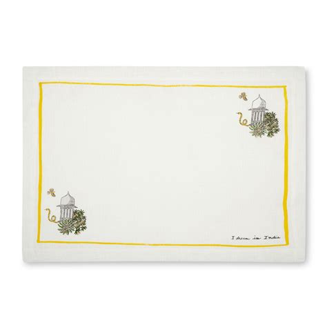 WILD INDIAN GARDEN - YELLOW TABLE MAT| Buy Kitchen And Dining,Kitchen ...