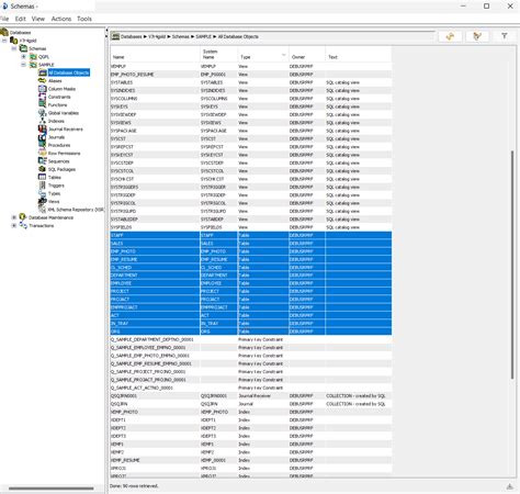 Sample Database 的图像结果