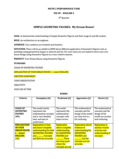 Image result for Performance Task in Math Quarter 1 Week 2