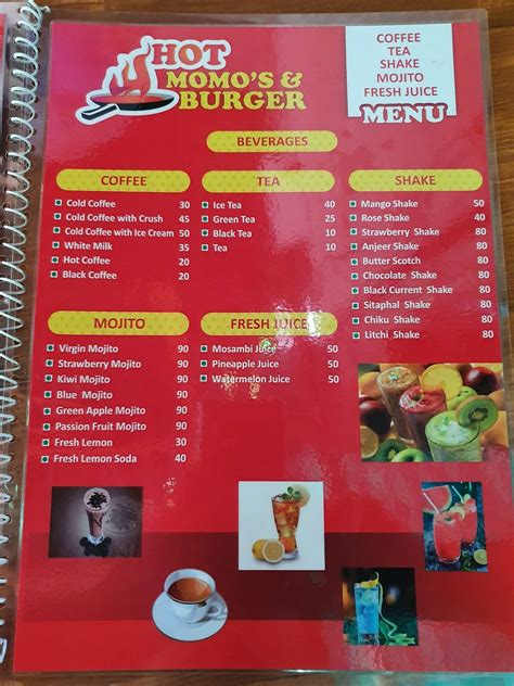 Menu at Hot Momos & Burgers, Pune