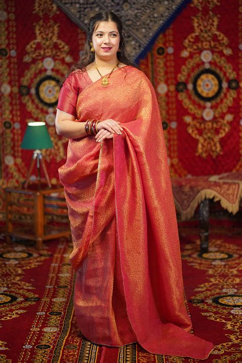 Buy Plus Size Ruhani Rang Woven Tissue Saree | Apella - The XS to 10XL ...