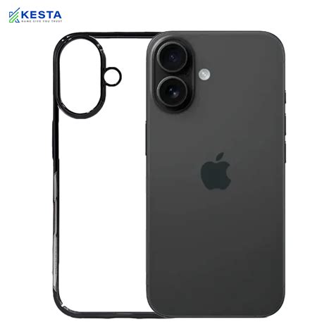 iPhone 16 Plus Cover - Noble Black Transparent Case (Drop Protection)