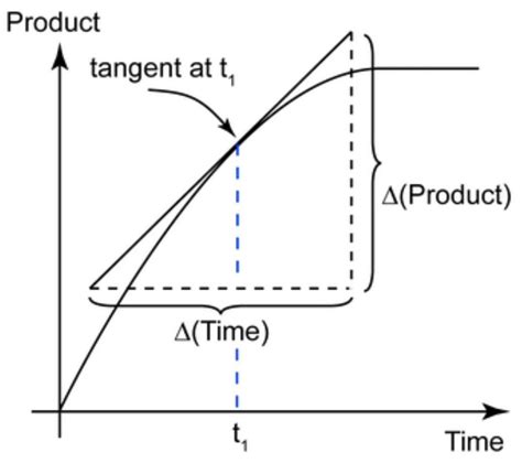 show graphically the average and instantaneous rate of reaction ...
