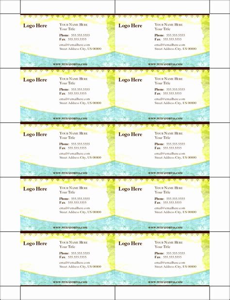 Business Card Print Out Template 的图像结果