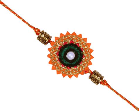 MASQ by Q-One PEARL Designer Rakhi Set with Roli Chawal & Moli for Men ...