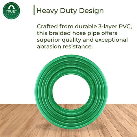 Heavy Duty PVC Braided Hose Pipe with 7 Mode Sprayer Nozzle for Garden ...