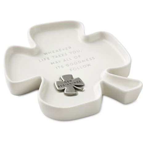 Clover-Shaped Trinket Dish With Token - Trays & Boxes | Hallmark