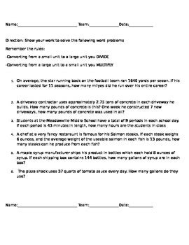 Image result for Customary Conversion Word Problems