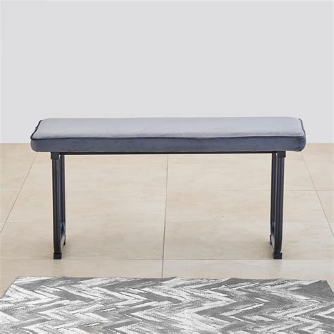 Buy Polaris Fabric Dining Bench - Grey from Home Centre at just INR 8748.0