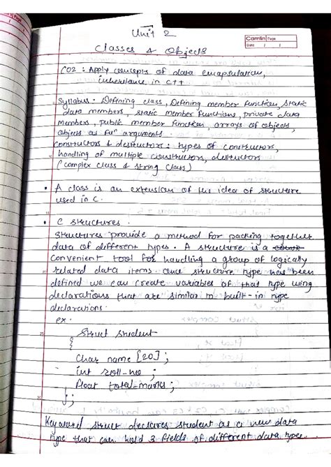 Unit 2 OOP: Concepts of Classes, Objects, and Member Functions - Studocu