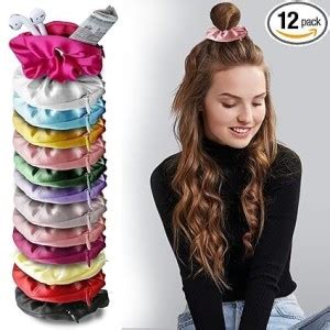 Shield plus Hair Rubber Band Satin Fabric Silk Hair Tie Crunchies For ...