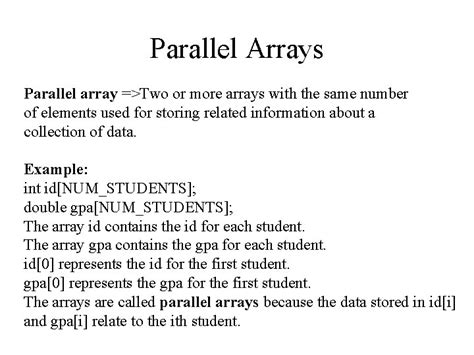 Parallel Arrays in Python Cengage 的图像结果