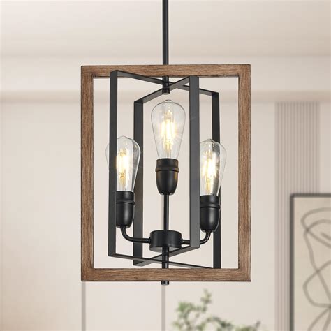 Bosomfr 3-Light Chandelier for Entryway, Modern Farmhouse Chandelier ...