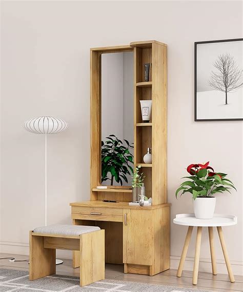 Bniture Wooden Dressing Table For Bedroom With 1 Drawer, Mirror And ...