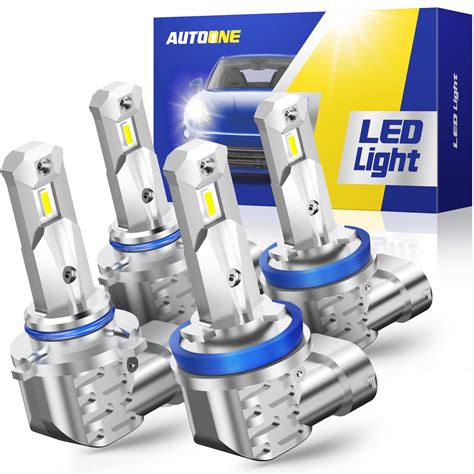 9005+H11 LED Headlight Bulbs Kit 6000K 16000LM White 4 PCS - AUTOONE