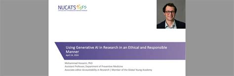 Using Generative AI in Research in an Ethical and Responsible Manner ...