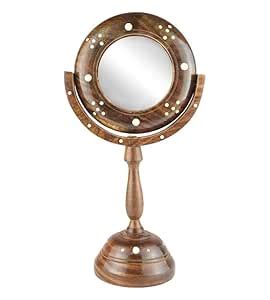 JD TRENDS Desi Artist Antique Fancy Handicraft Brown Wooden Mirror ...