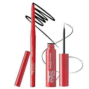 Buy FACESCANADA Magneteyes Eye Makeup Combo - Black Eyeliner (3.5Ml ...