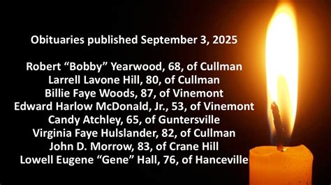 The Cullman Tribune - Obituaries published Dec. 18, 2021 https://www ...