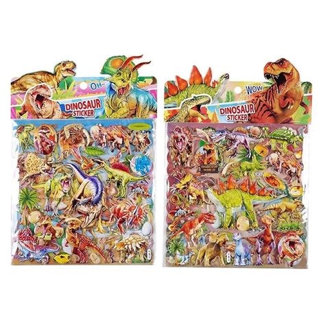 KTRS Enterprise 3D Puffy Sticker for Kids with Assorted Dinosaur, 2 ...