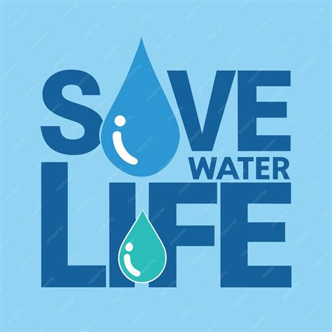 Premium Vector | Every drop counts save water save earth save lives ...